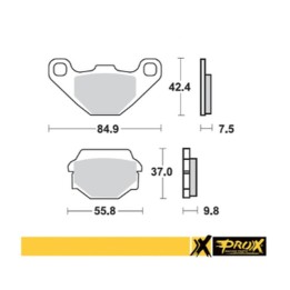 PROX klocki hamulcowe KH67/2/3 sinter kawasaki kdx 200 '89-'92, kl 650 '87-'89, klr 650 '95-'07, kmx 125 '86-'03, kx 125 '87-'8…