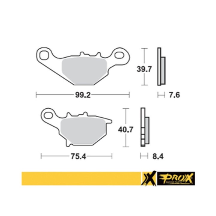 PROX klocki hamulcowe KH230 sinter kawasaki kmx 125 '99-'03, suzuki rm 80/85 '96-'04 przód (10)