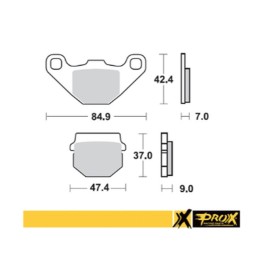 PROX klocki hamulcowe KH83 kawasaki kx 80 '88-'96, kdx 125 '90-'94, kmx 125 '86-'98, suzuki rm 80 '86-'01, rm 85 '02-'04 przód…
