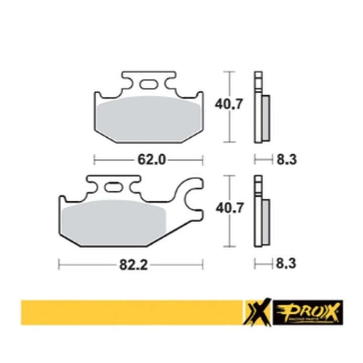 PROX klocki hamulcowe KH413 suzuki lt-a/f 400F '08-'15, lt-a 450X '07-'10, lt-a 700X '05-'07, lt-a 750X '08-'15 lewy przód (10)