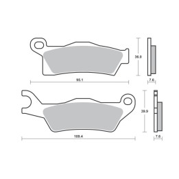SBS klocki hamulcowe KH617 off-road racing sinter