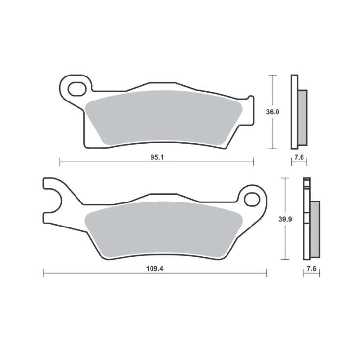 SBS klocki hamulcowe KH617 off-road racing sinter