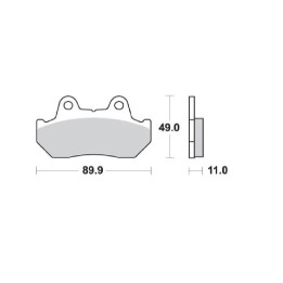 MIX Schuh klocki hamulcowe KH69/3 organic honda cbr 600 / xl 600 v 87-90, cx 650 / turbo 83-85, cb 750 / cb 900 boldor 81-83, v…