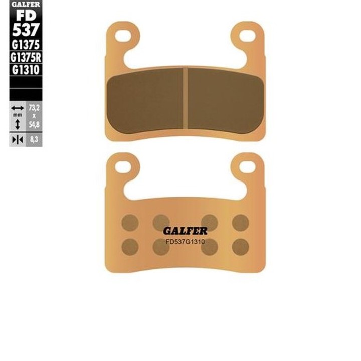 GALFER klocki hamulcowe KH724 spiek metaliczny (złote) racing bmw s 1000RR '19-'23; s 1000XR '20-'23; r 1250GS '19-'23; R1250RT…