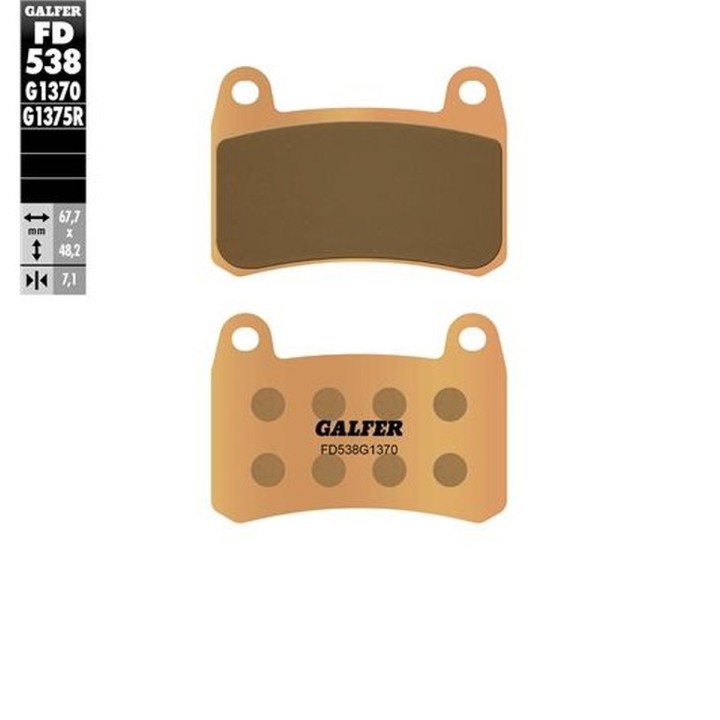 GALFER klocki hamulcowe KH658 spiek metaliczny (złote) street przód benelli 251S '20-'23; 302S/R '17-'23; trk 251/302 '20-'23