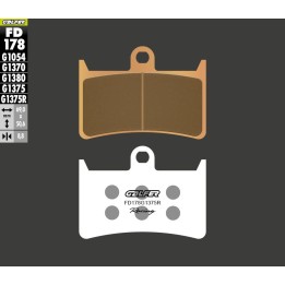 GALFER klocki hamulcowe KH252 / KH380 spiek metaliczny (złote) sport racing