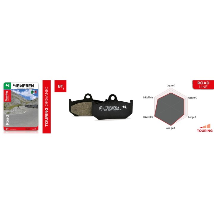 NEWFREN klocki hamulcowe przód KH181 (touring organic) brembo przód