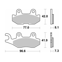 SBS klocki hamulcowe KH675 off-road sinter