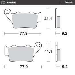 MOTO-MASTER klocki hamulcowe KH208 / KH213 roadpro ceramic series