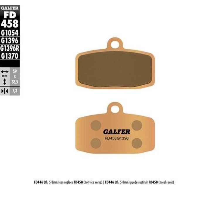 GALFER klocki hamulcowe KH612 spiek metaliczny (grubość 7,3MM) off road