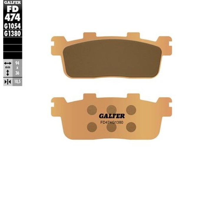 GALFER klocki hamulcowe KH607 spiek metaliczny (złote) scooter