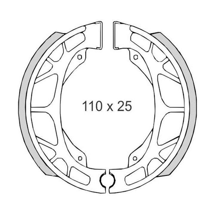 BRENTA szczęki hamulcowe daelim / honda / kymco / peugeot / sym (110x25mm) (ft 01200)(BR01200)