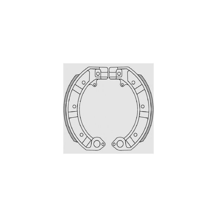 BRENTA szczęki hamulcowe piaggio pk 50/125, px 125/150/200, gs 160, ss 180/200, pe 200 (z BLASZKAMI)(150x24mm) (ft 0128)