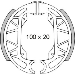 BRENTA szczęki hamulcowe gilera storm piaggio free/nrg/ntt/ sfera/typhoon (100x20mm) (ft 0275)