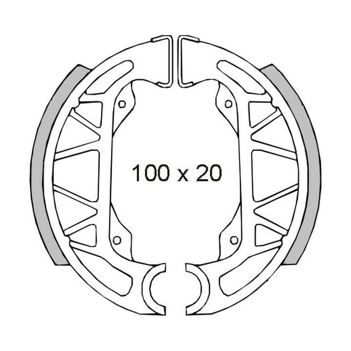 BRENTA szczęki hamulcowe gilera storm piaggio free/nrg/ntt/ sfera/typhoon (100x20mm) (ft 0275)