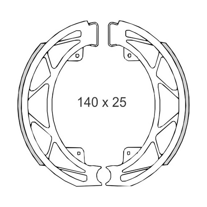 BRENTA szczęki hamulcowe piaggio fly 05'-/LIBERTY 97'-14'/LIBERTY 4T 00'- (140x25mm) (ft 0303)