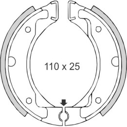 BRENTA szczęki hamulcowe yamaha DT50MX/R DT80 PW80 SR125 (110x25) (ft 0304)