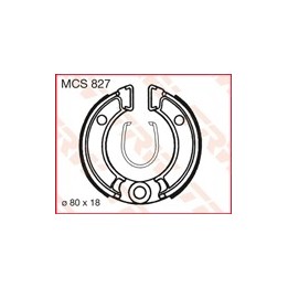 TRW zf szczęki hamulcowe (80X18MM) (H301)