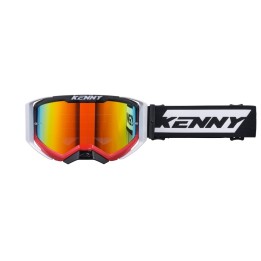 KENNY RACING GOGLE PERFORMANCE EVO 2 RED WHITE-CLEAR LENS- SZYBKA PRZEŹROCZYSTA