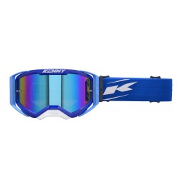 KENNY RACING GOGLE PERFORMANCE EVO 2 WHITE BLUE MIRROR-LUSTRO