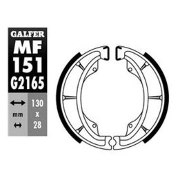 GALFER szczęki hamulcowe tył SH602 kawasaki eliminator 125 '88-, kx 250 '85-'86, kx 500 '83, suzuki dr 125 '86-'00, dr 250 '86-…