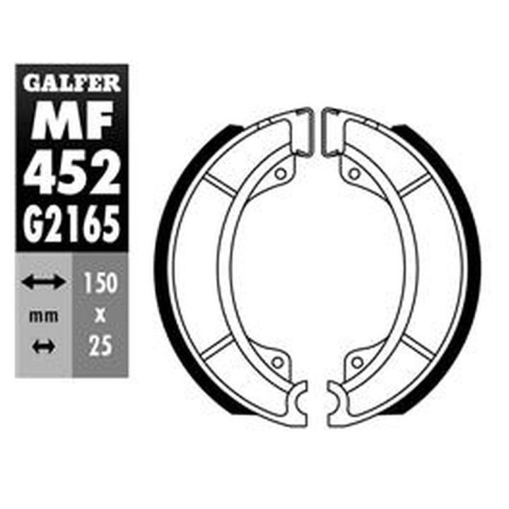GALFER szczęki hamulcowe przód SH527 (Y527) yamaha sr 125 '82-'97, sr 250 '80-'90, tył cpi aragon 125 '07-,(25x130MM)