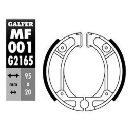 GALFER szczęki hamulcowe tył honda crf 70/80/100F '04-, dio 50 '91-'93, ne 50 vision '85-, kymco fever zx 50 '97-, sa 75/80 vis…