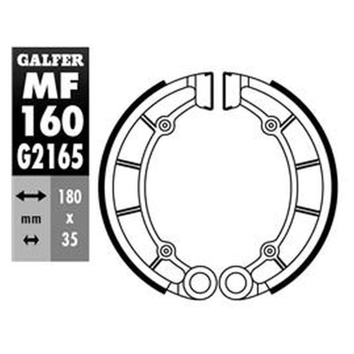 GALFER szczęki hamulcowe tył kawasaki kdx 200 '85-'88, kh 500 '76-, kx 125 '84,