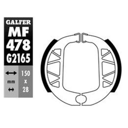 GALFER szczęki hamulcowe tył yamaha bws 125 '10-, cygnus 125X '03-, cygnus 150 '07-,