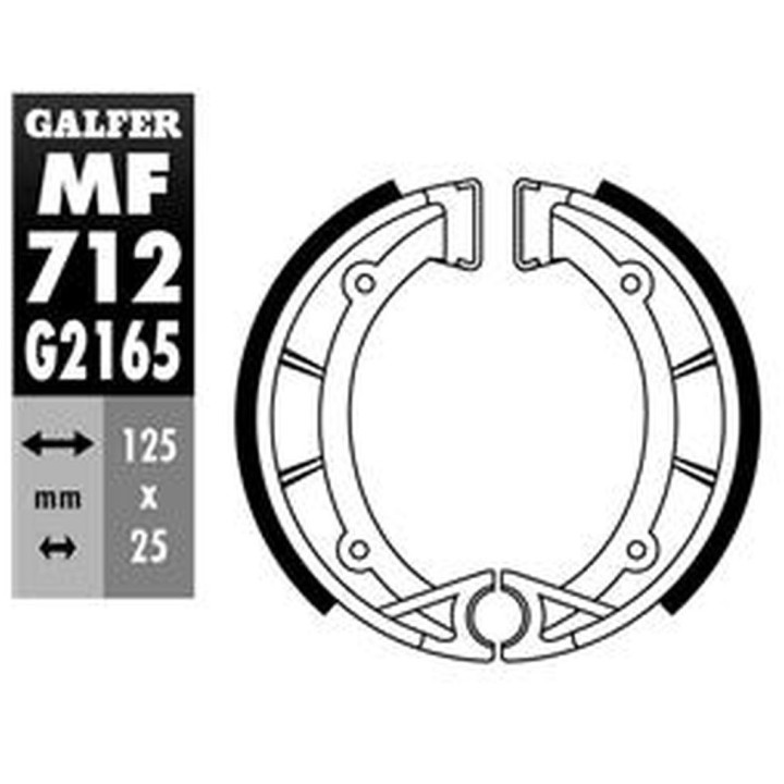 GALFER szczęki hamulcowe tył aprilia tx 125/240/300/311 '85-, beta tr 33/34 '86-'89, fantic trial 125 '86-'88, trial 201-1/243-…