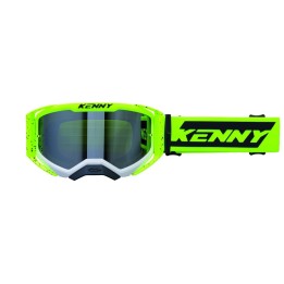 KENNY RACING GOGLE PERFORMANCE EVO 2 YELLOW WHITE SPLASH CLEAR LENS- SZYBKA PRZEŹROCZYSTA