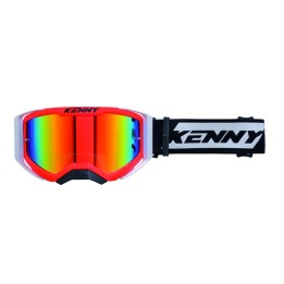 KENNY RACING GOGLE PERFORMANCE EVO 2 NEON RED MIRROR LENS- LUSTRO