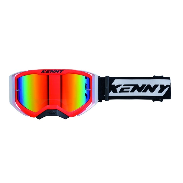 KENNY RACING GOGLE PERFORMANCE EVO 2 NEON RED MIRROR LENS- LUSTRO