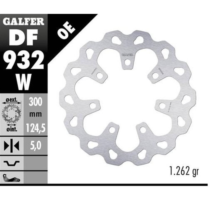 GALFER tarcza hamulcowa przód harley-davidson (300X124,5X5) (koło harley davidson chiser lub slicer '09-'18)