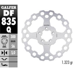 GALFER tarcza hamulcowa przód harley-davidson (300X56X5) (cubiq)