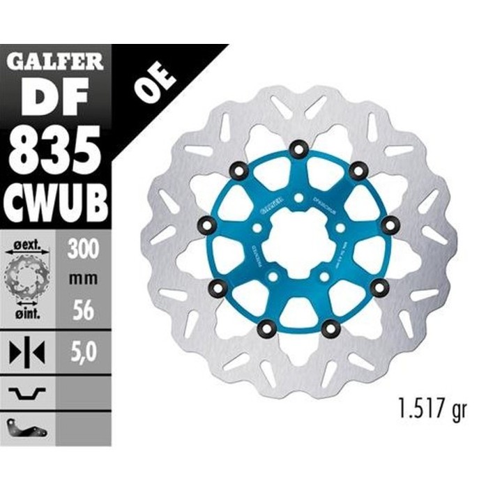 GALFER tarcza hamulcowa przód harley-davidson (300X56X5) pływająca