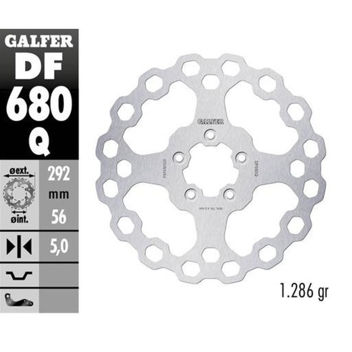 GALFER tarcza hamulcowa przód harley-davidson (292X56X5) cubiq