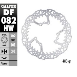 GALFER tarcza hamulcowa przód honda crf 250R '15-'24; crf 450R '15-'24 (260X101X3MM) shark enduro MX