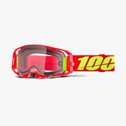 100 PROCENT GOGLE ARMATIC ENDURO MOTO DUAL PANE RED - CLEAR LENS - - SZYBKA PRZEŹROCZYSTA