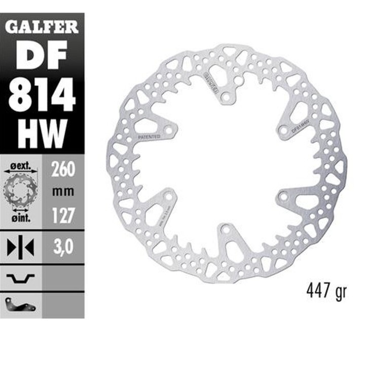 GALFER tarcza hamulcowa przód beta 250RR '12-'24; 300RR '13-'24; 350RR '13-'24; 400/430/450/480/498 '13-'24; x-trainer '15-'24…