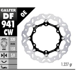GALFER tarcza hamulcowa przód ktm 390 adventure '23-'25; husqvarna 401 svartpilen '24-'25 (wave floating) (320X155X5MM)