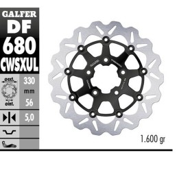 GALFER tarcza hamulcowa przód harley-davidson (330X56X5) (wave) (oversize) pływająca (patrz opis)