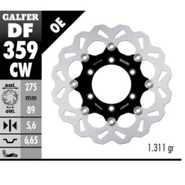 GALFER tarcza hamulcowa tył suzuki vzr 1800 intruder '06-; m 109R boulevard '06- (wave floating) (275X89X5MM)