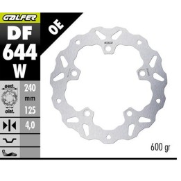GALFER tarcza hamulcowa tył kove 800X pro '23-'25 (wave fixed) (240X125X5MM)