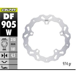 GALFER tarcza hamulcowa przód bmw r 1300GS adventure '23-'25 (wave disc) (310X181X4.5MM)