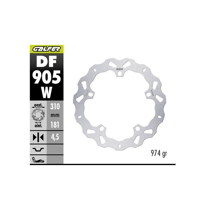 GALFER tarcza hamulcowa przód bmw r 1300GS adventure '23-'25 (wave disc) (310X181X4.5MM)