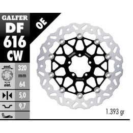 GALFER tarcza hamulcowa przód ktm 890SMT '23-'25 (wave floating) (320X64X5MM)