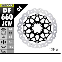 GALFER tarcza hamulcowa przód aprilia; benelli; bimota; cagiva; ducati; ktm, moto guzzi; yamaha (320X64X5) (wave floating)