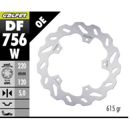GALFER tarcza hamulcowa tył bmw hp 4 '12-; m 1000R '21-; s 1000 r '14-'23; s 1000RR '09-'20 (wave fixed) (220X120X5MM)