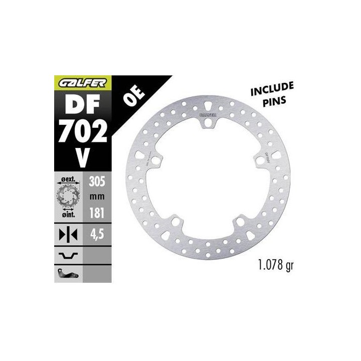 GALFER tarcza hamulcowa przód bmw r 850/1100/1150/1200 (305X181X4,8) (NG1044)